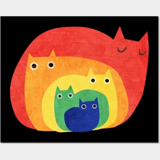 Rainbow cats Posters and Art